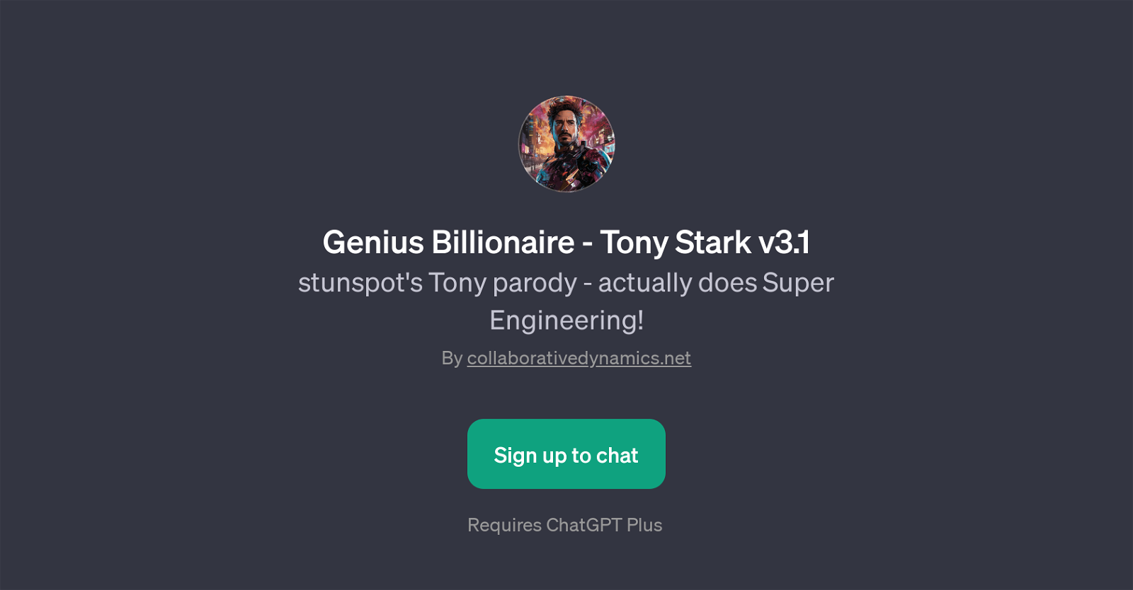 Genius Billionaire - Tony Stark v3.1 website