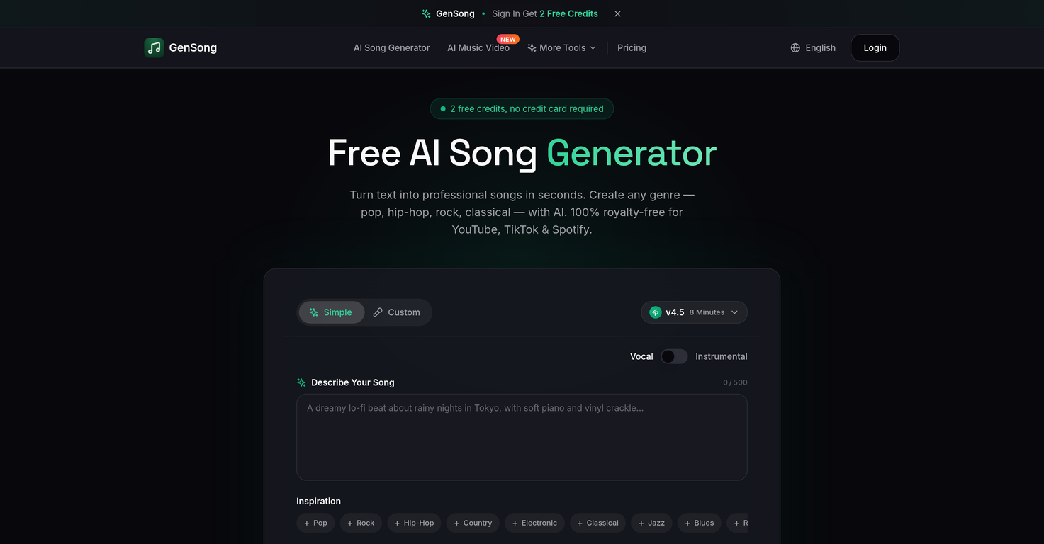 GenSong website
