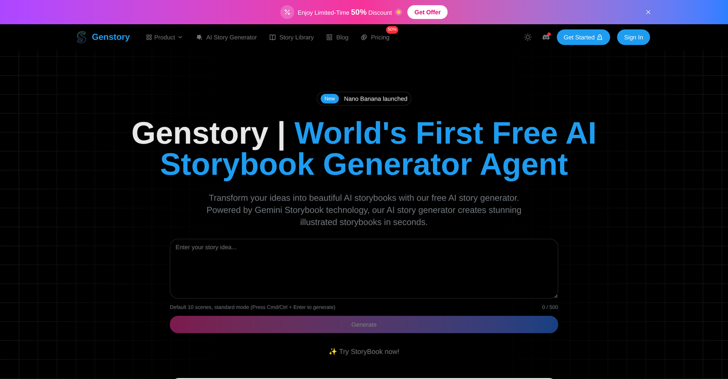 GenStory website