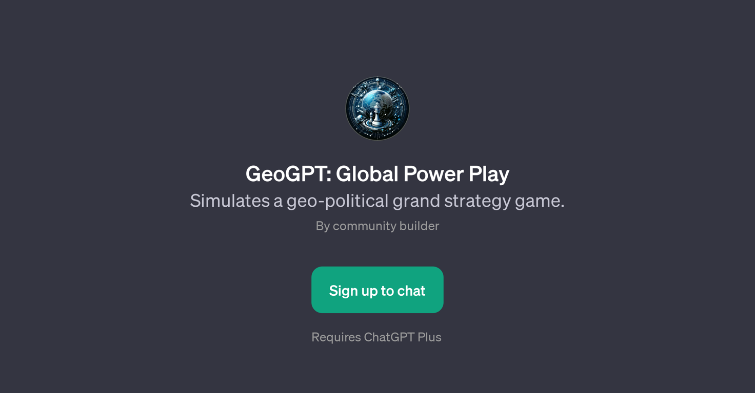 GeoGPT: Global Power Play website