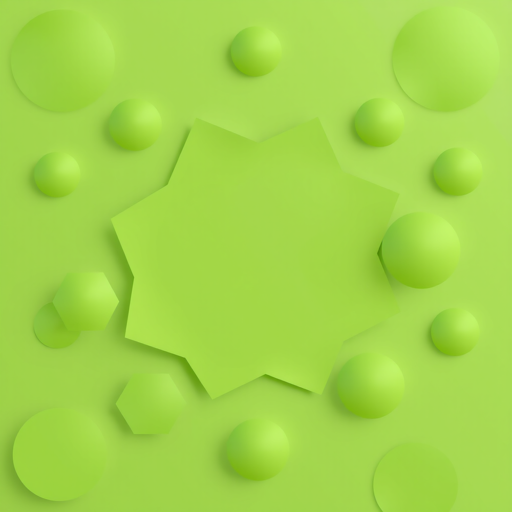 Geometric Shapes Background in Green Color Scheme website
