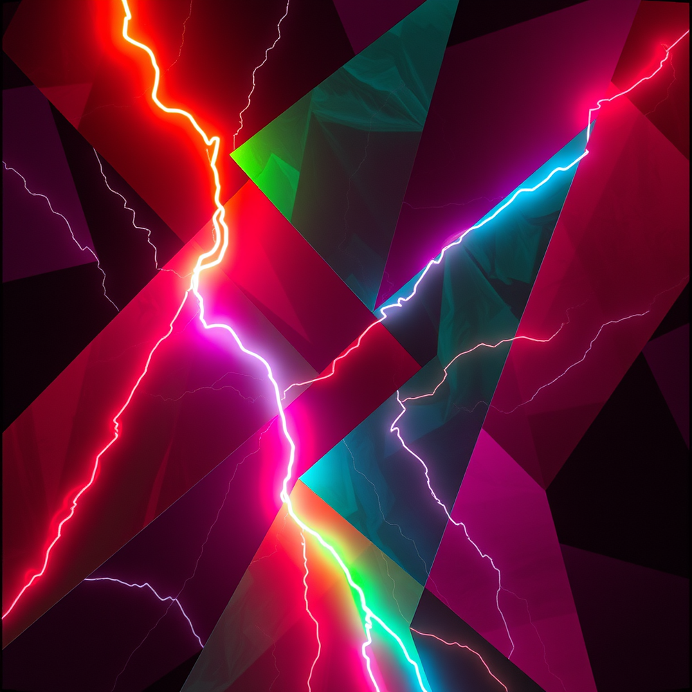 geometric slabs of NEON Neon paints website