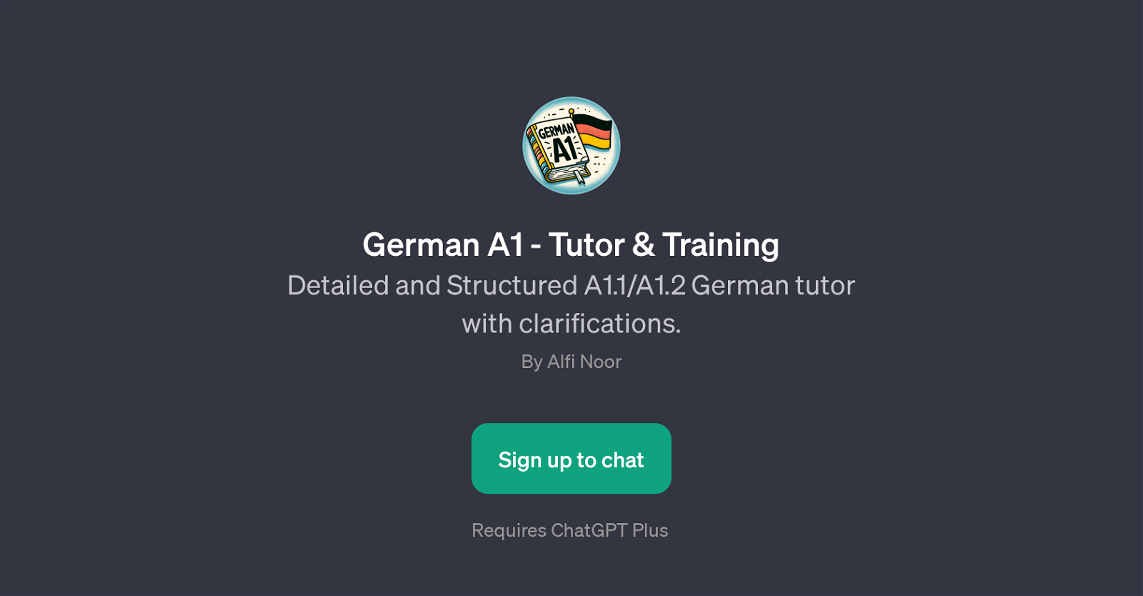 German A1 - Tutor & Training website