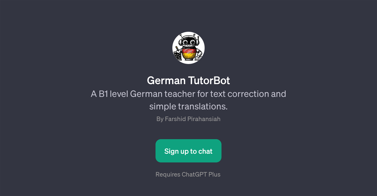 German TutorBot website
