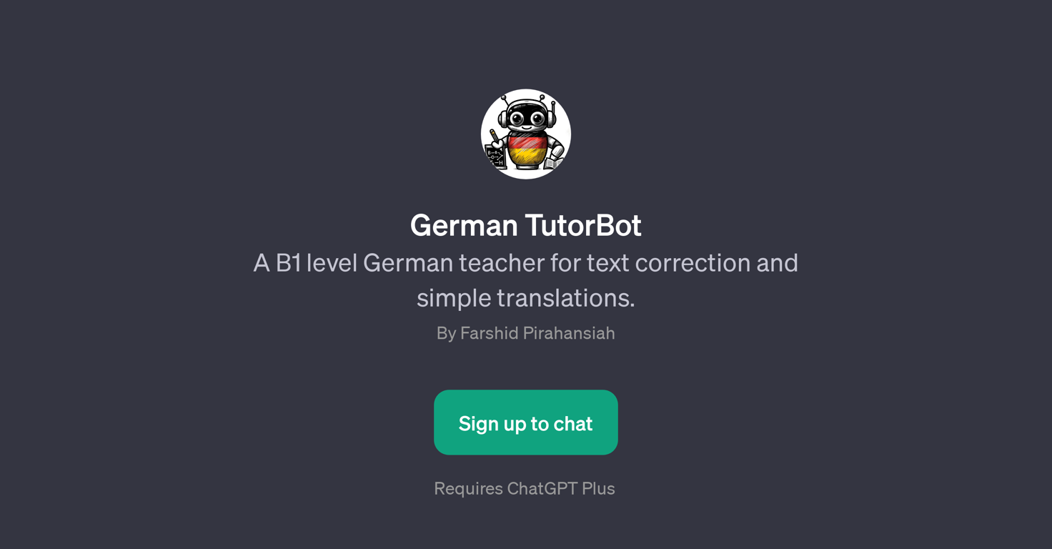 German TutorBot website