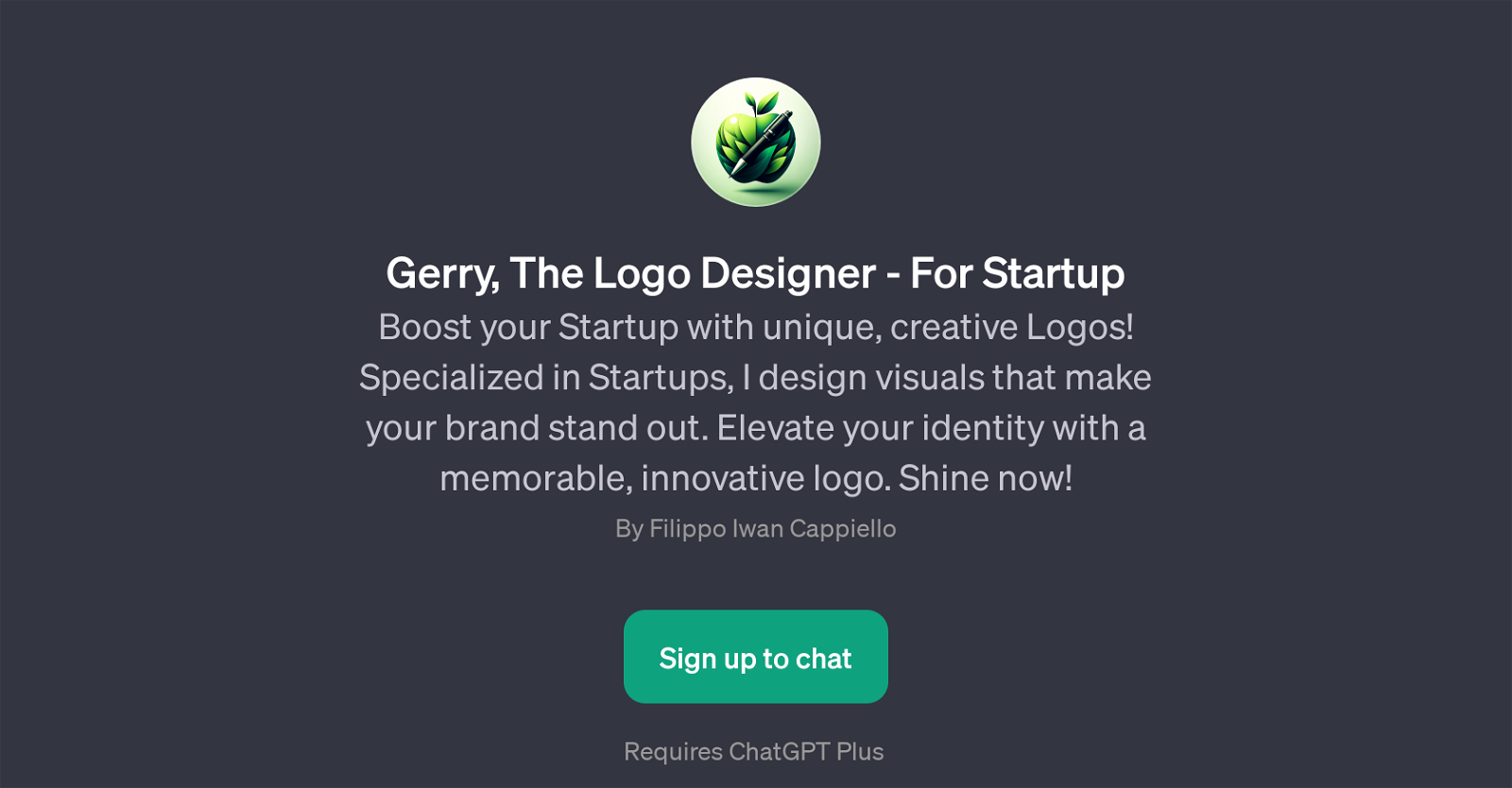 Gerry, The Logo Designer - For Startup website