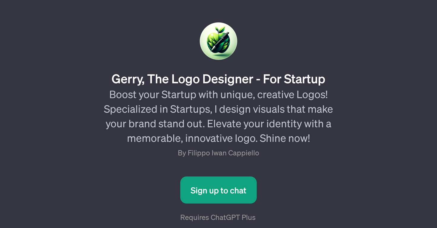 Gerry, The Logo Designer - For Startup website