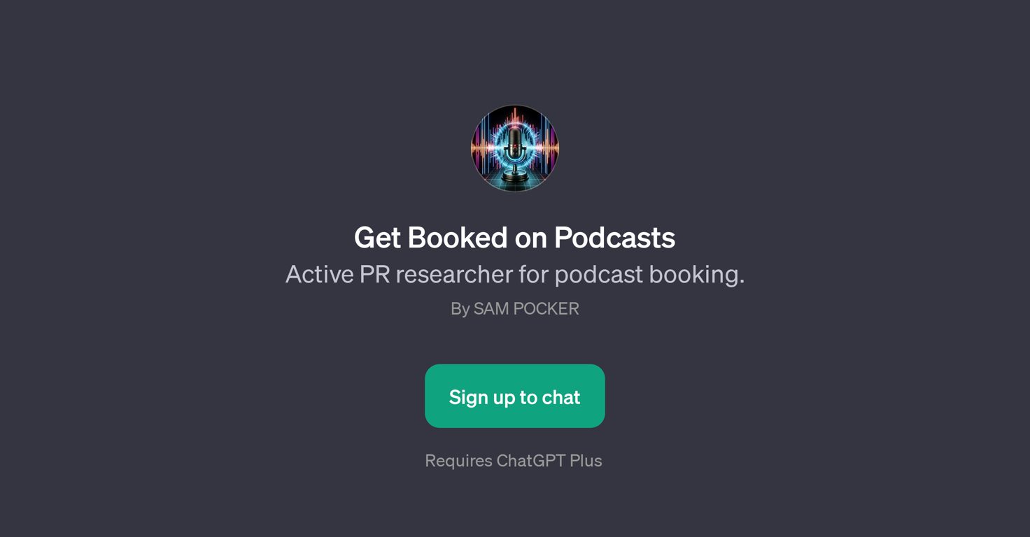 Get Booked on Podcasts website