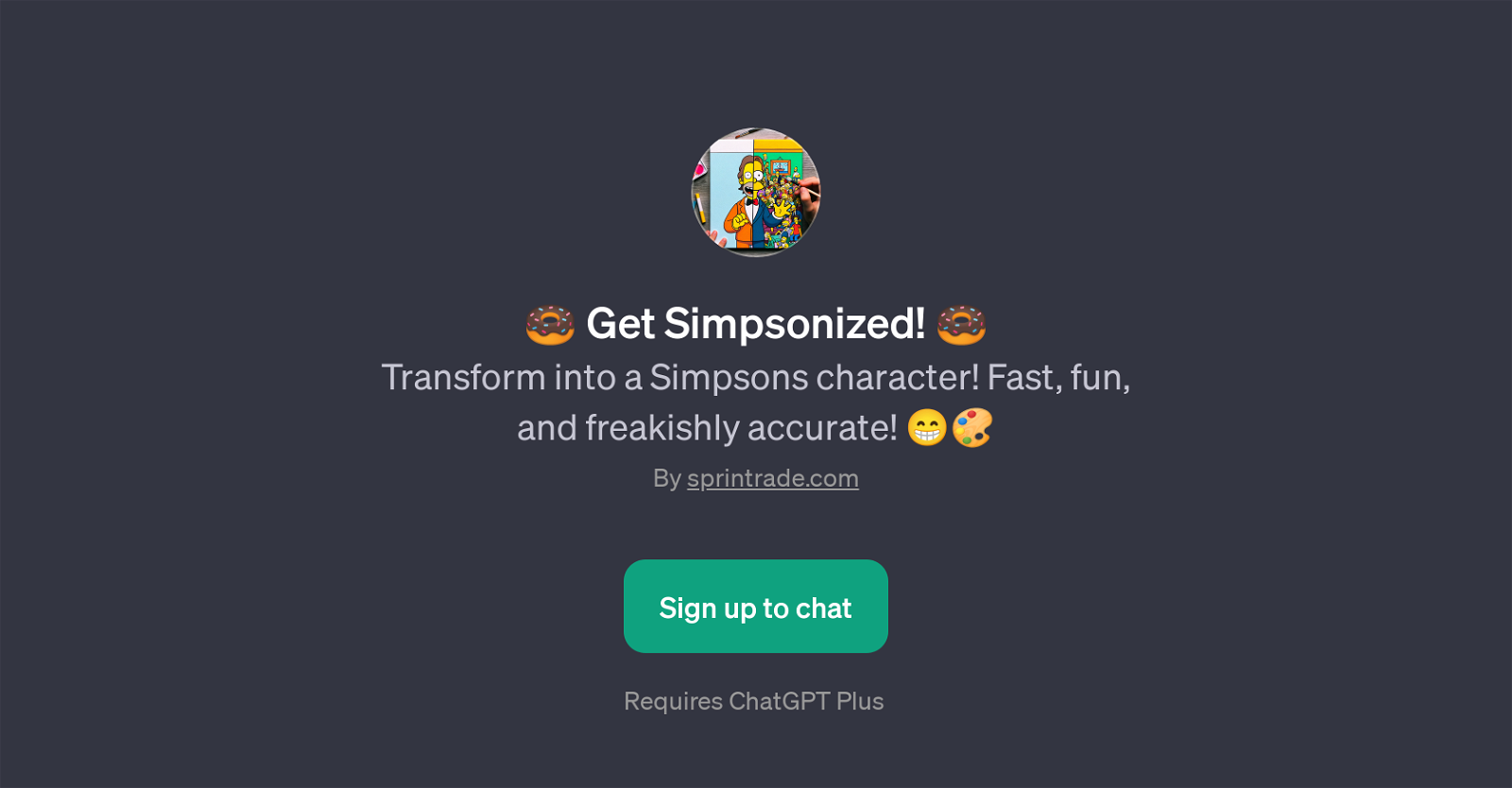 Get Simpsonized! website