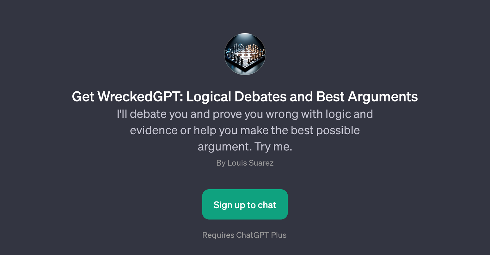 Get WreckedGPT: Logical Debates and Best Arguments website