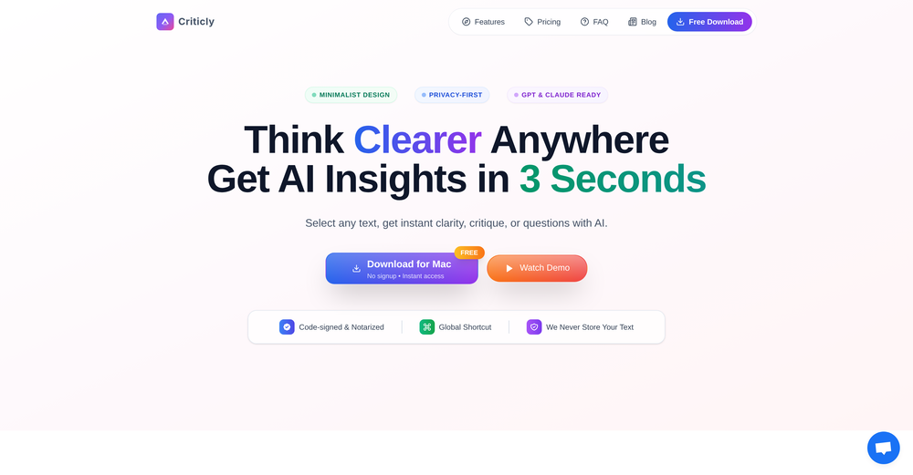 Criticly website