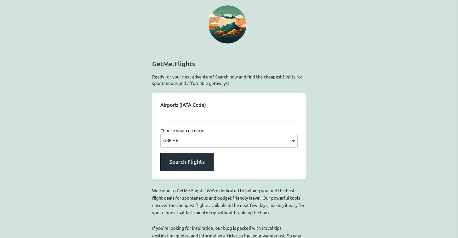 GetMe.Flights website