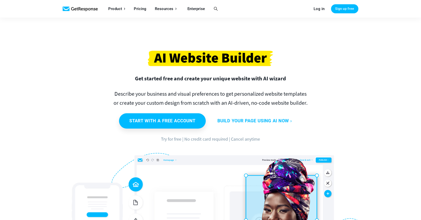 GetResponse AI Website Builder website