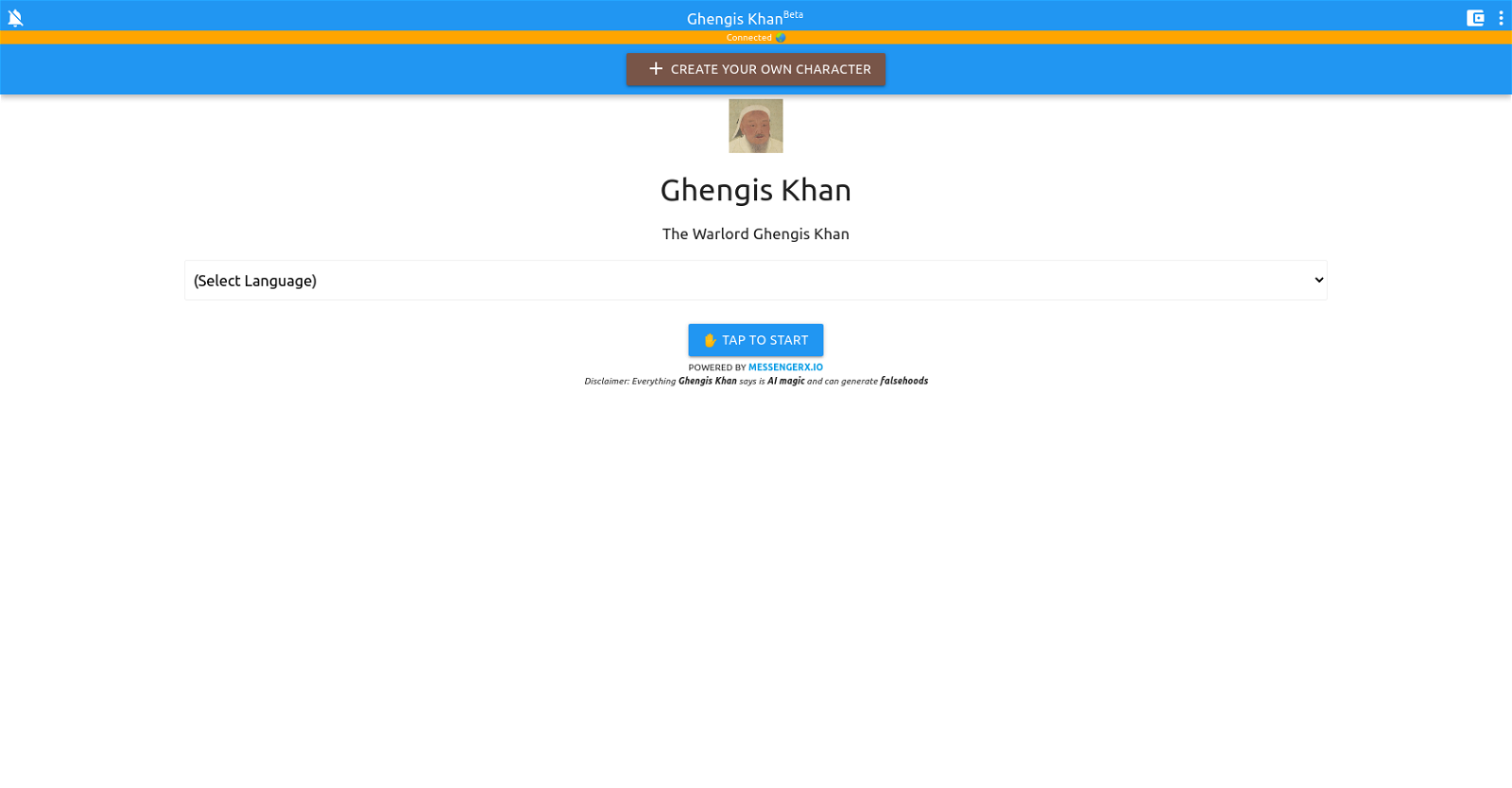 Ghengis Khan chatbot - Conversations with Ghengis Khan - TAAFT