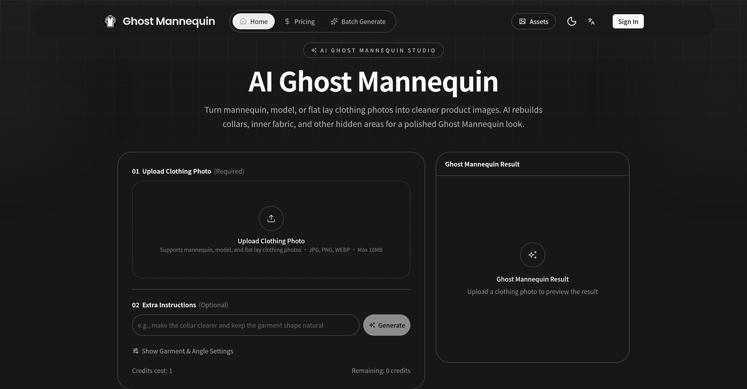 Ghost Mannequin website