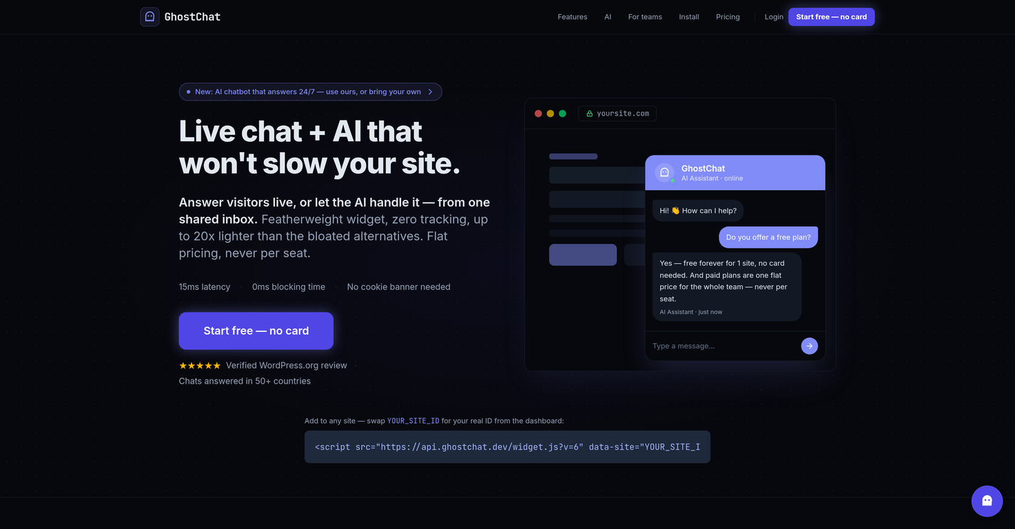 GhostChat website