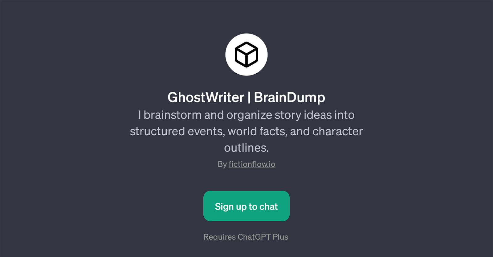 GhostWriter | BrainDump website