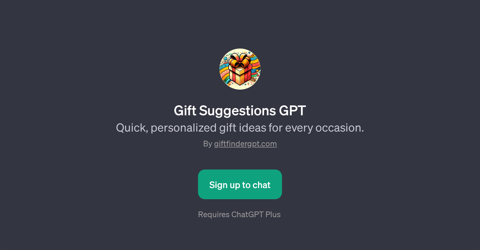 Gift Suggestions GPT website