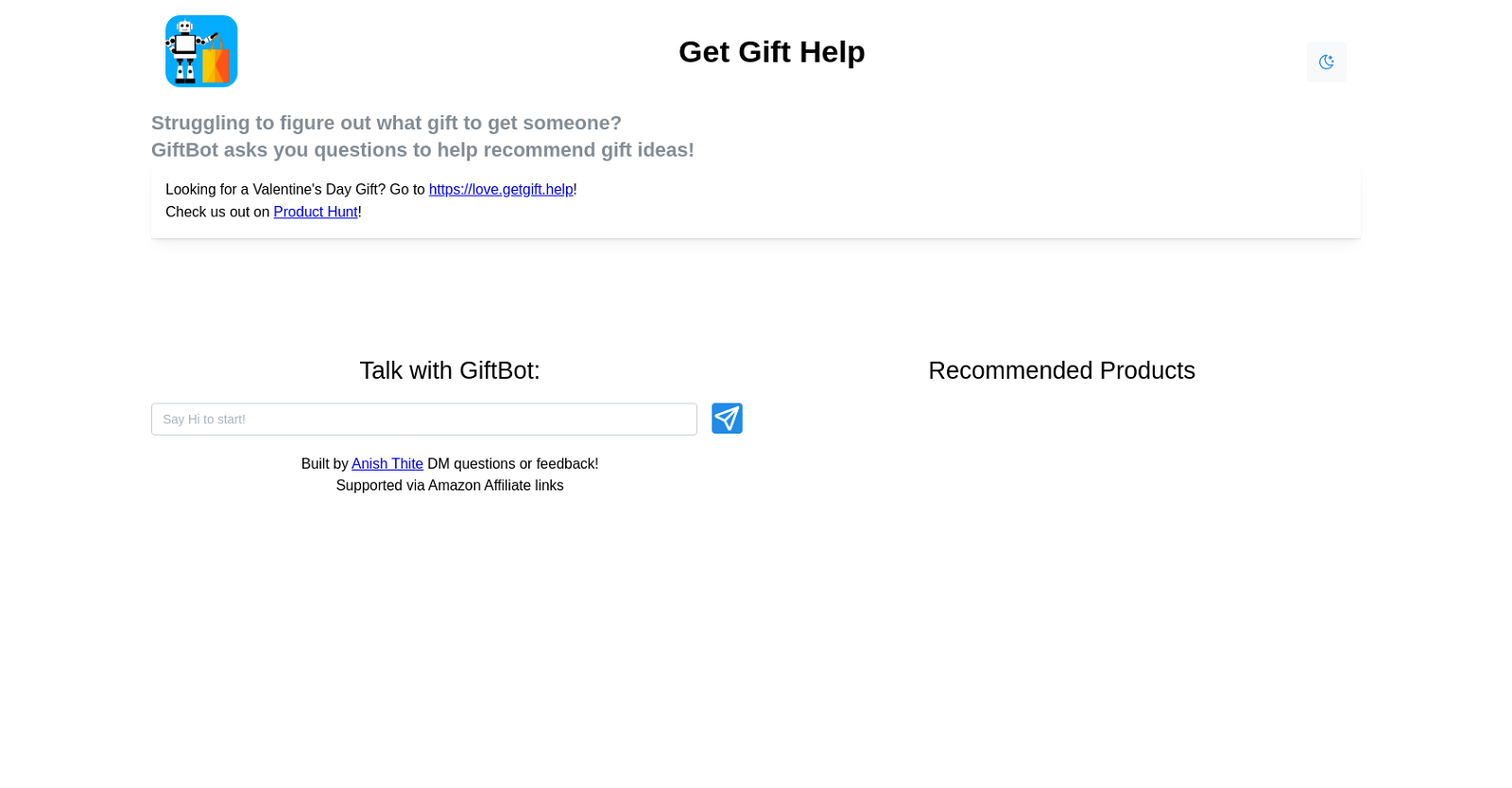 GiftBot website