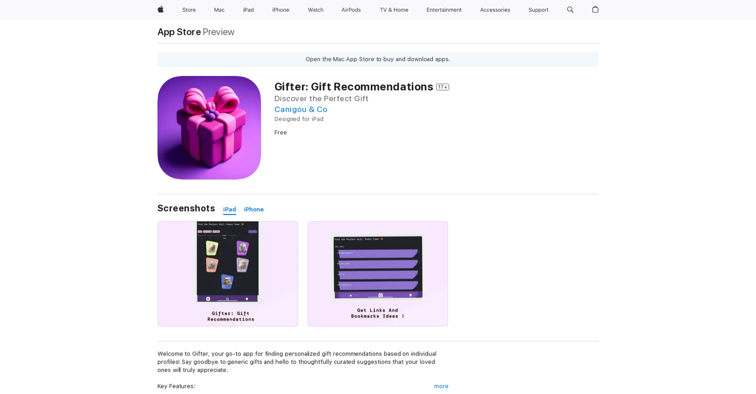 Gifter website