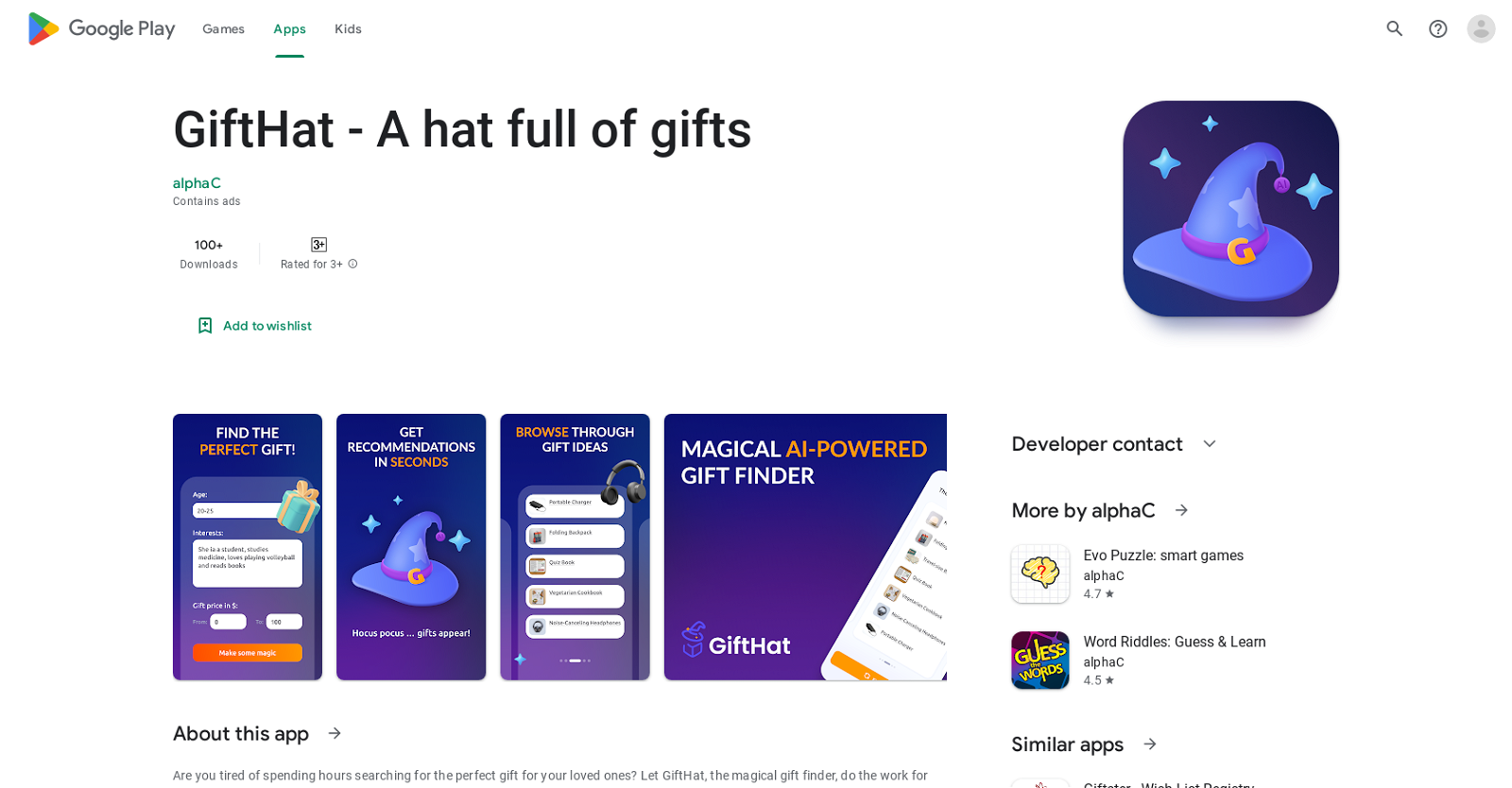 GiftHat website