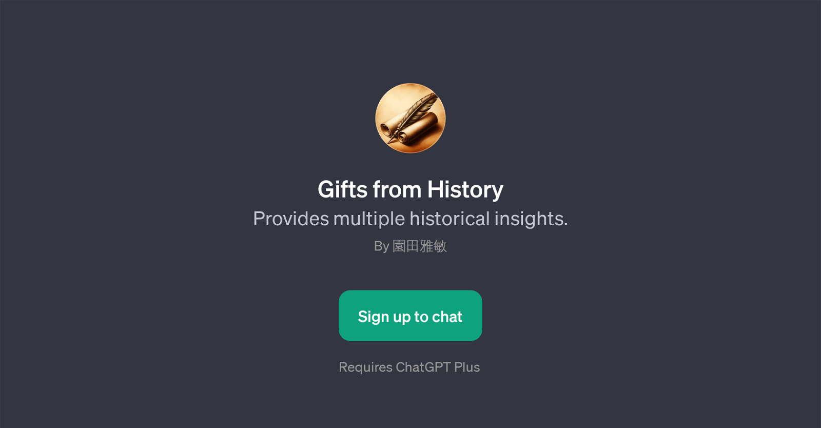 Gifts from History website