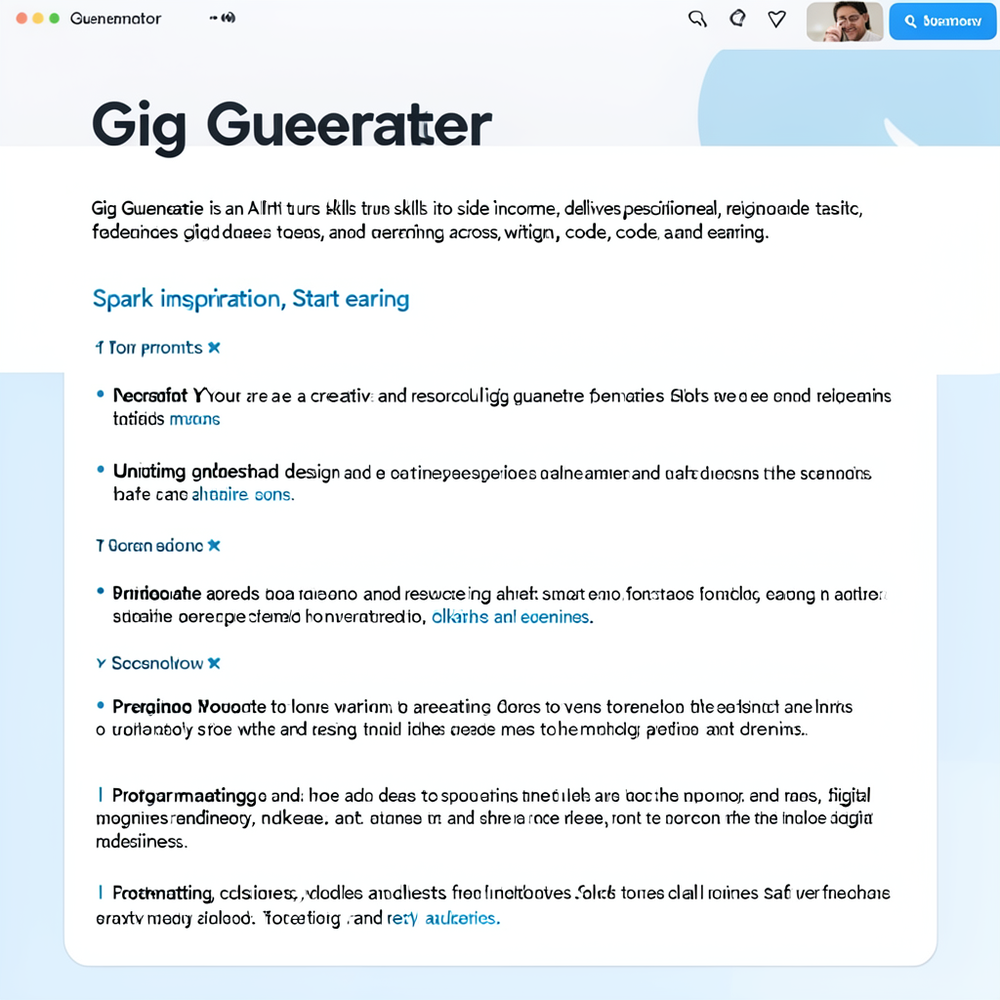 Gig Generator website