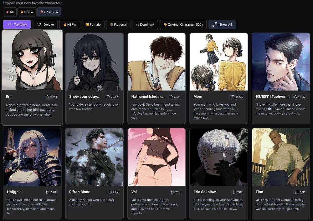 Girlfriendly AI website