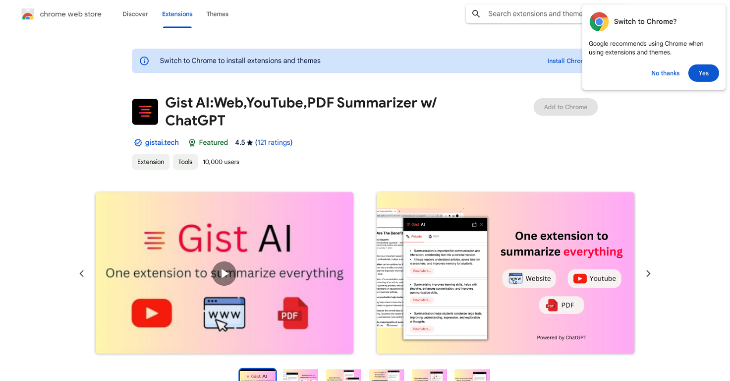 Gist AI website