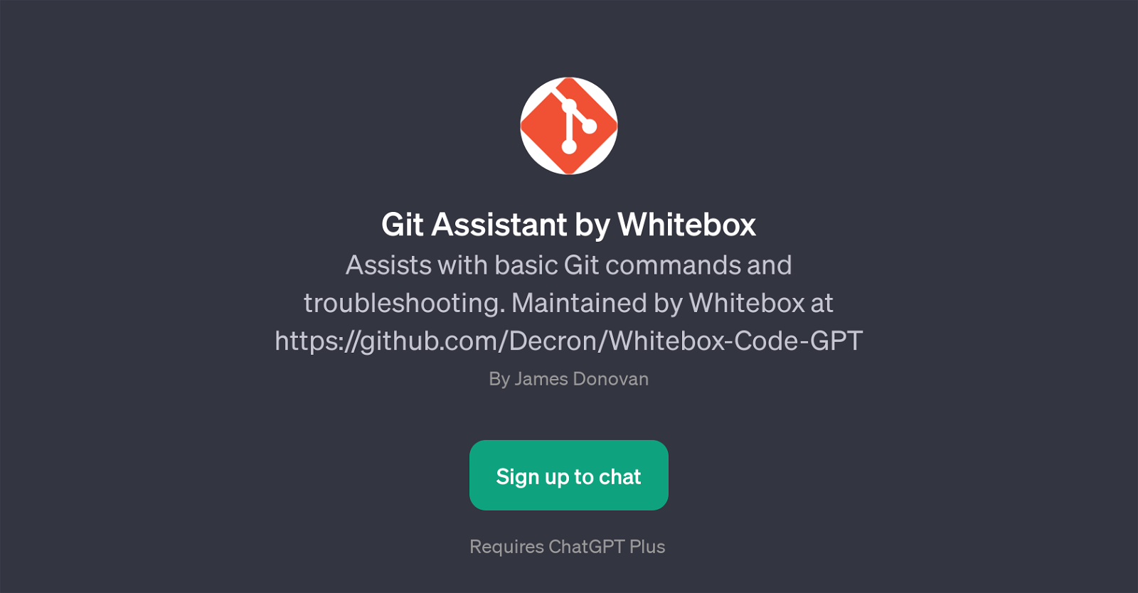 Git Assistant by Whitebox website