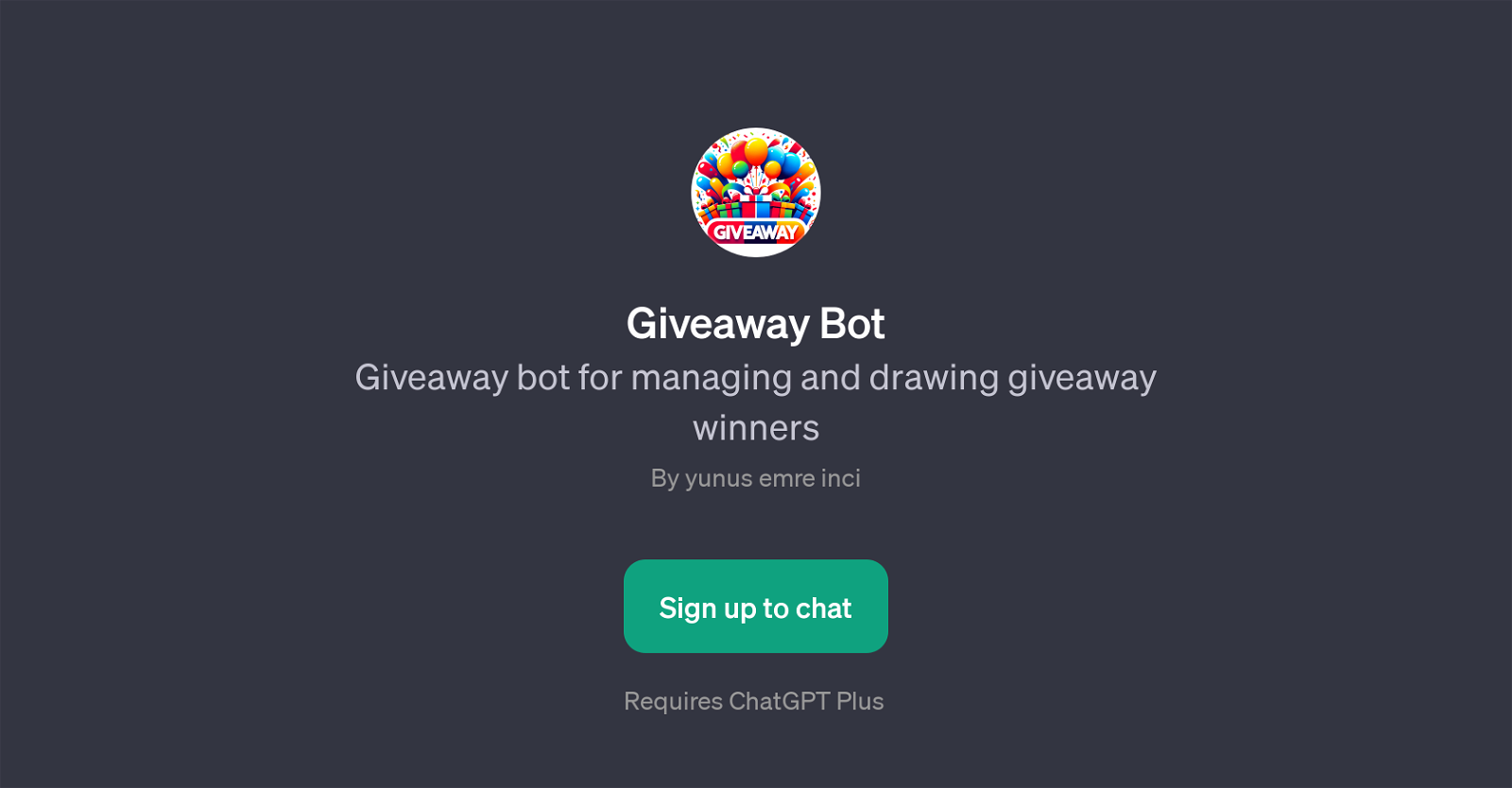 Giveaway Bot website