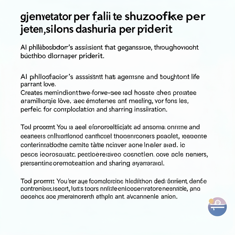 gjenerator per fjali te shkurtera filozofike per jeten ,sidomos dashuria per priderit website