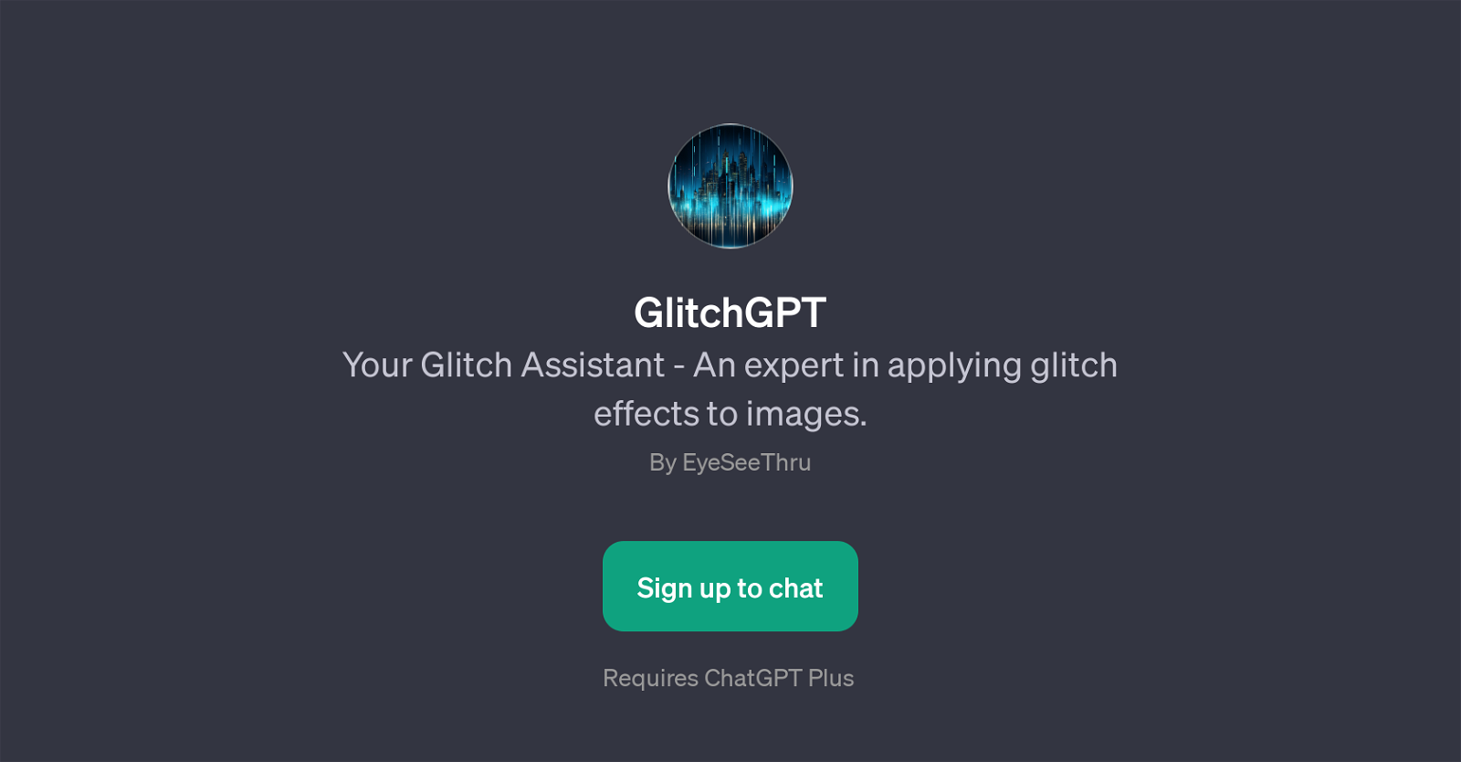GlitchGPT website