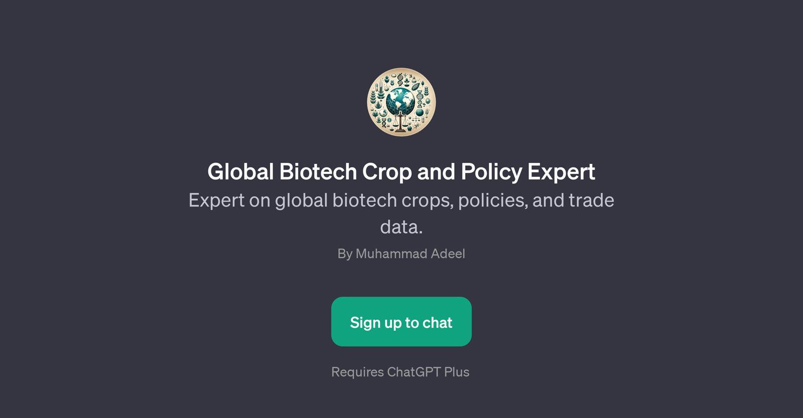 Global Biotech Crop and Policy Expert website