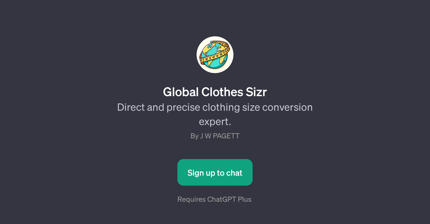 Global Clothes Sizr website