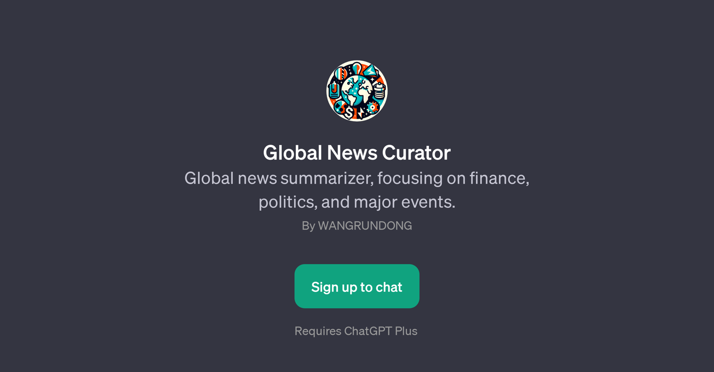 Global News Curator website