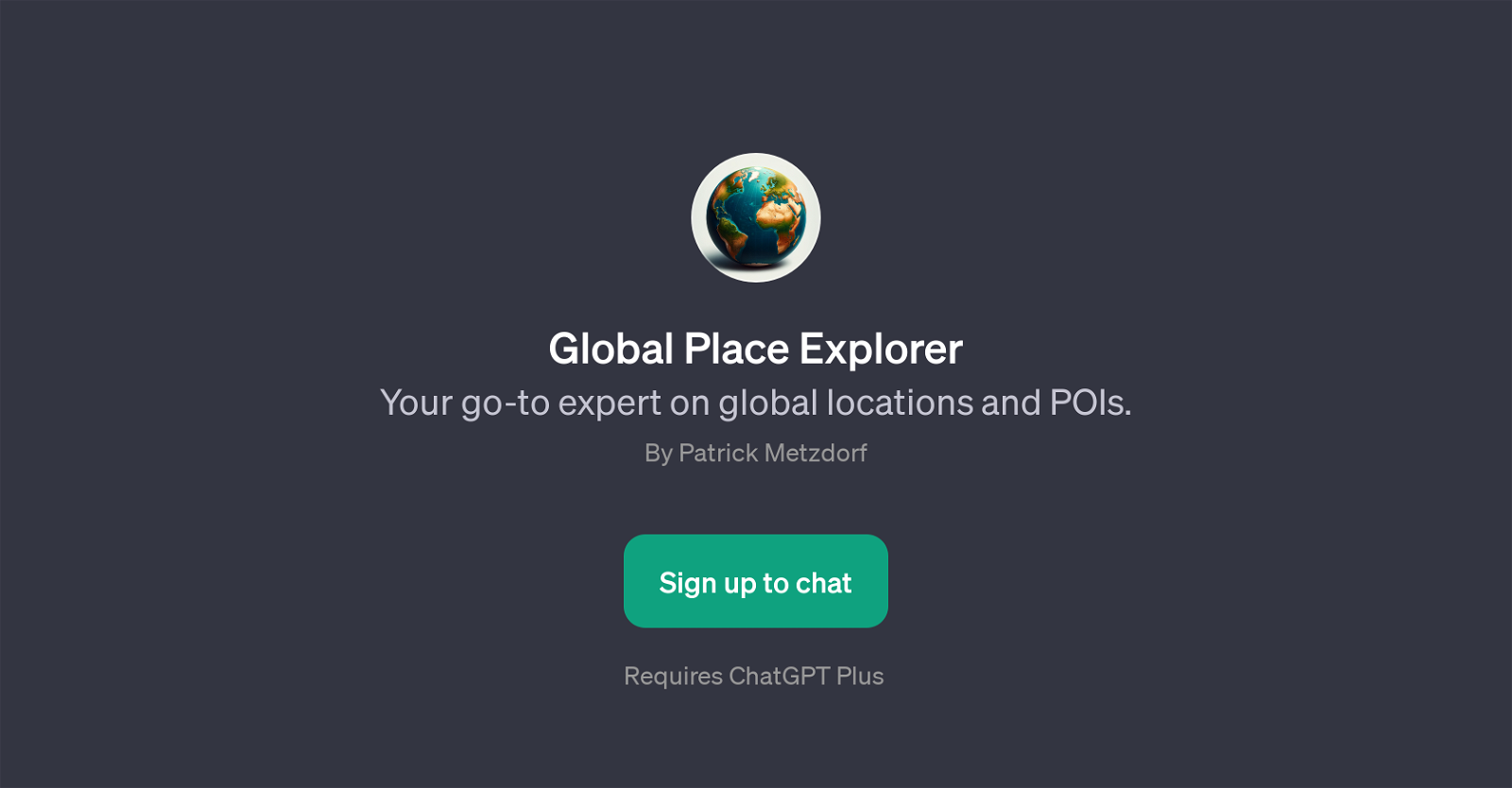Global Place Explorer website