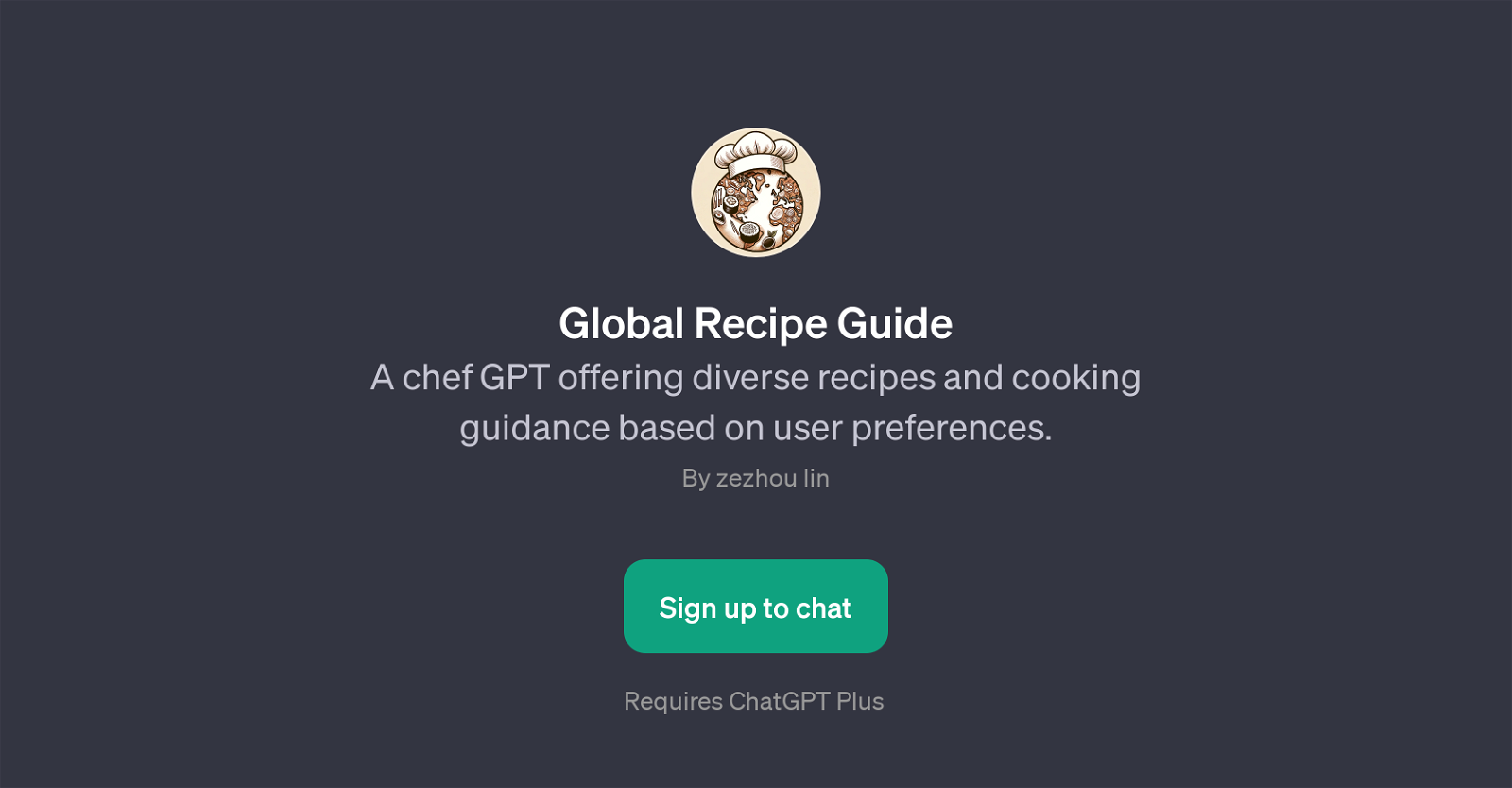 Global Recipe Guide website