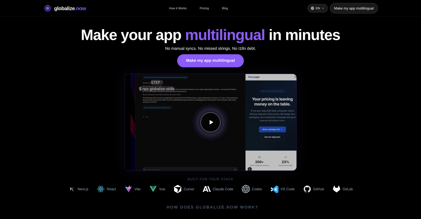 globalize.now website