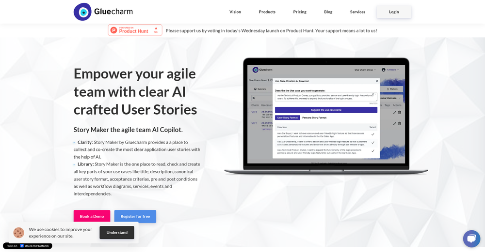 Gluecharm website