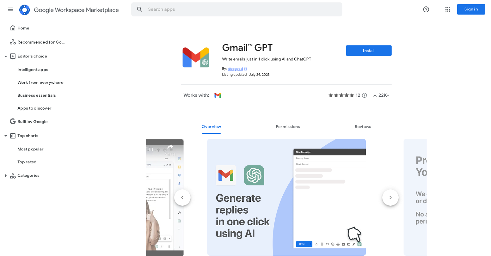 GmailGPT website