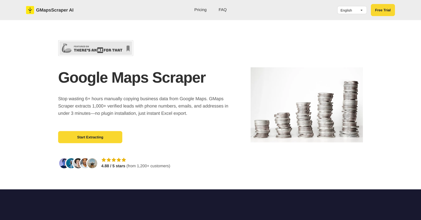GMapsScraper AI website