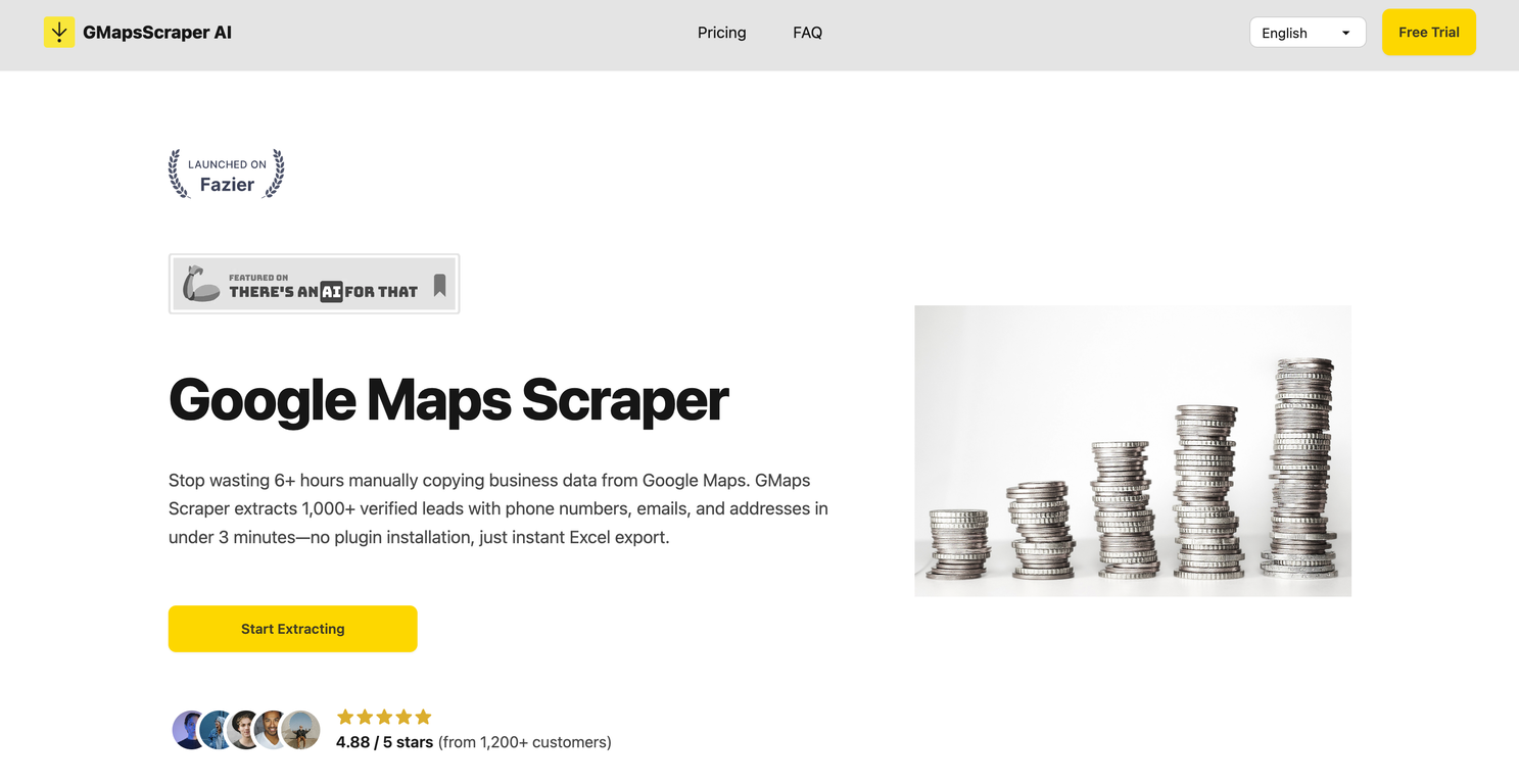 GMapsScraper.io website