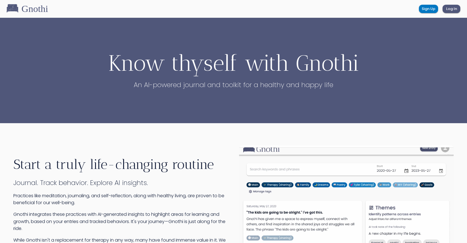 Gnothi website