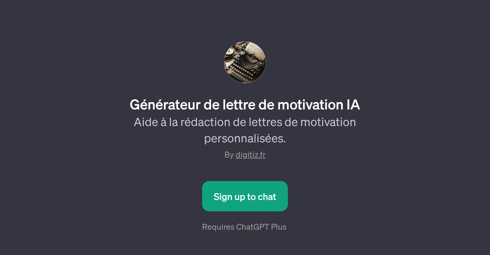 Gnrateur de lettre de motivation IA website