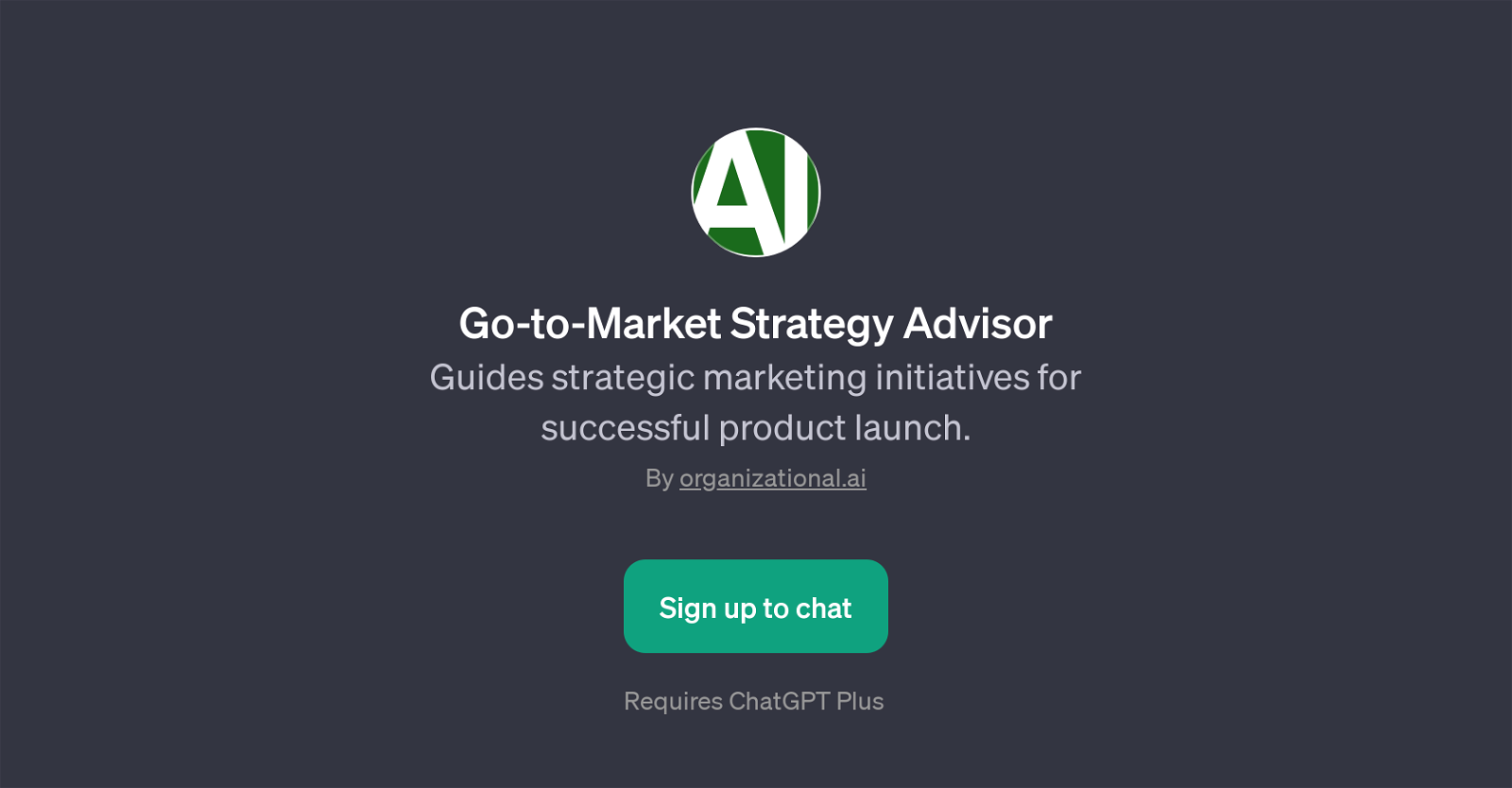 Go-to-Market Strategy Advisor website