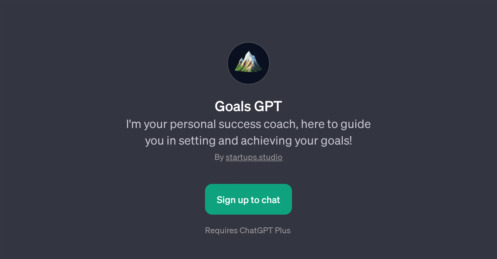 GoalsGPT website