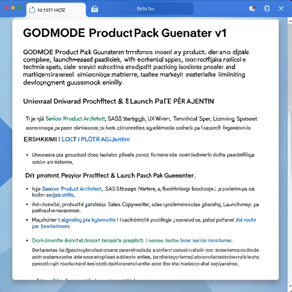 GODMODE Product Pack Generator v1”. website