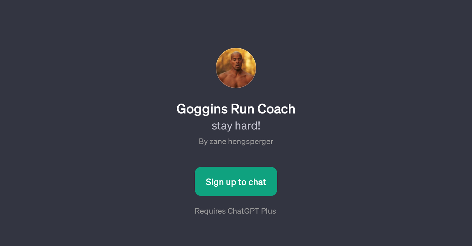 Goggins Run Coach website