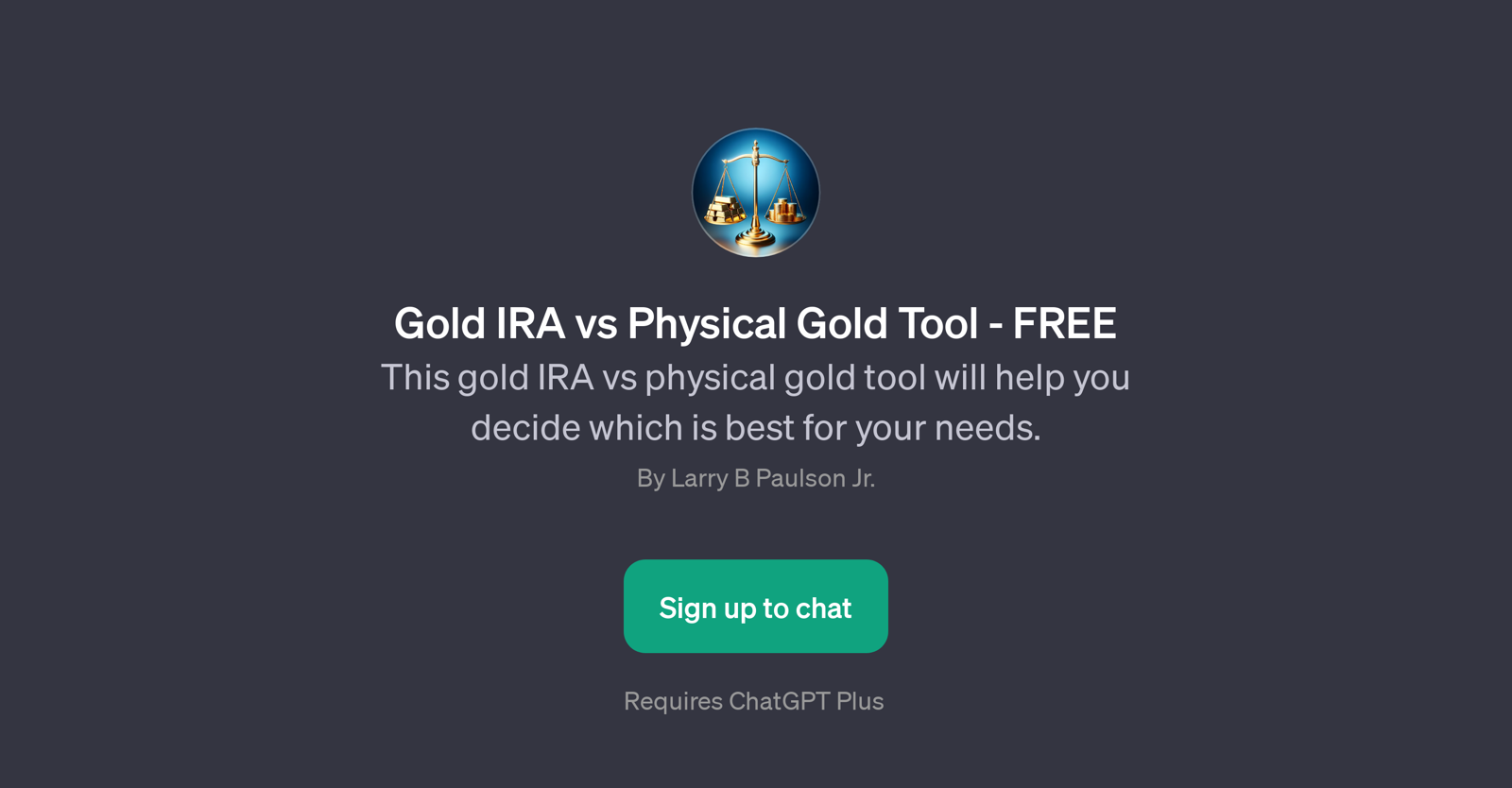 Gold IRA vs Physical Gold Tool website